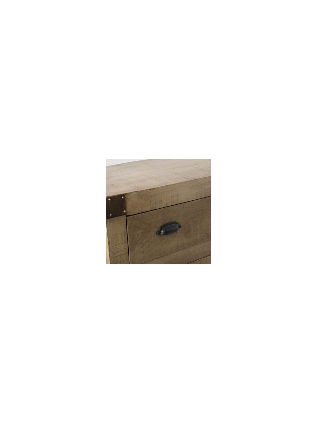 Buffet de salon industriel sur roues 
