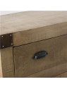 Buffet de salon industriel sur roues 