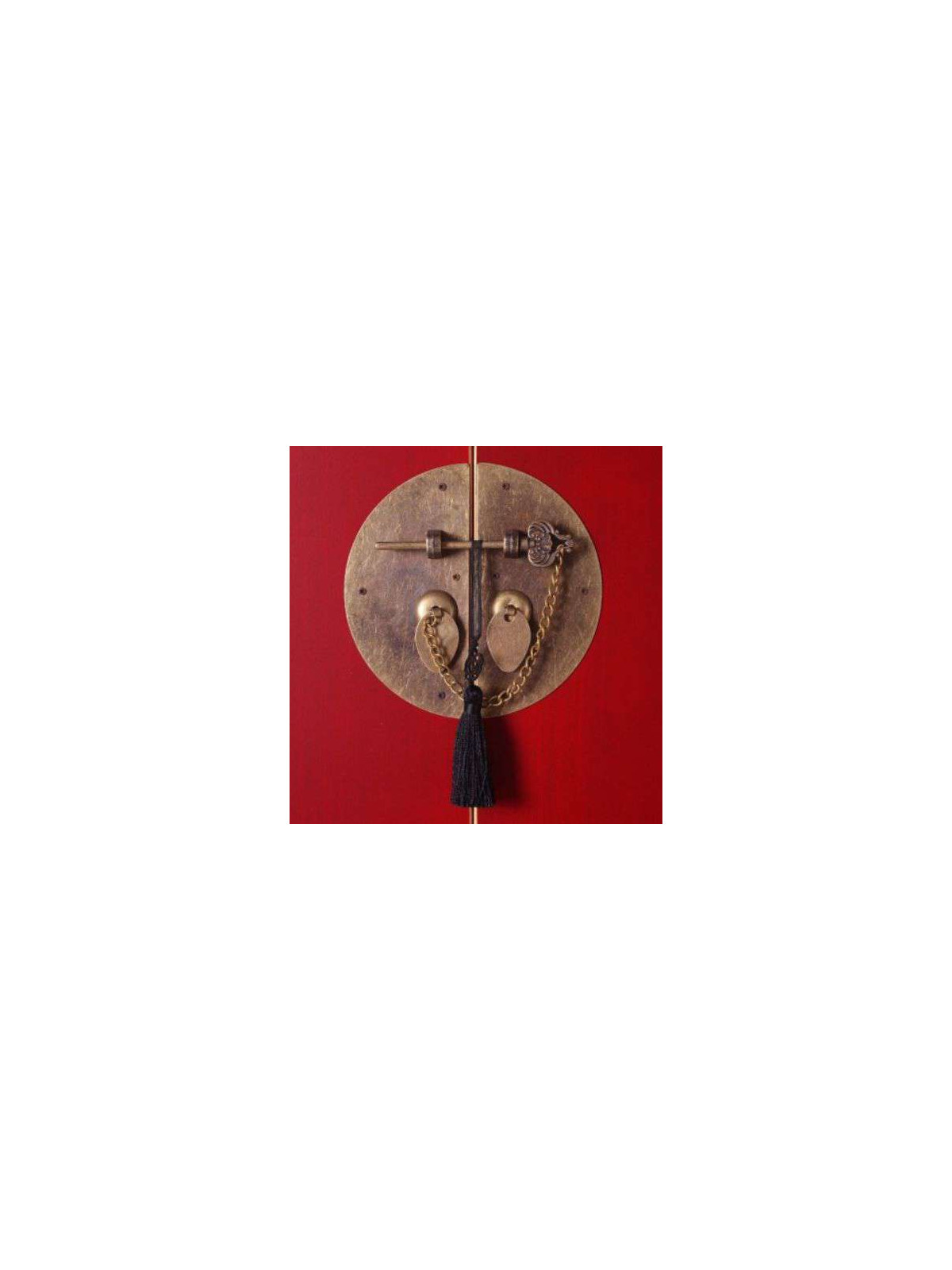 Armoire chinoise 4 portes rouge 