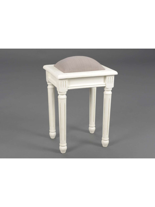 Tabouret patiné blanc Agathe
