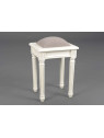 Tabouret patiné blanc Agathe