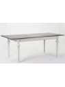 Grande table grise avec rallonge