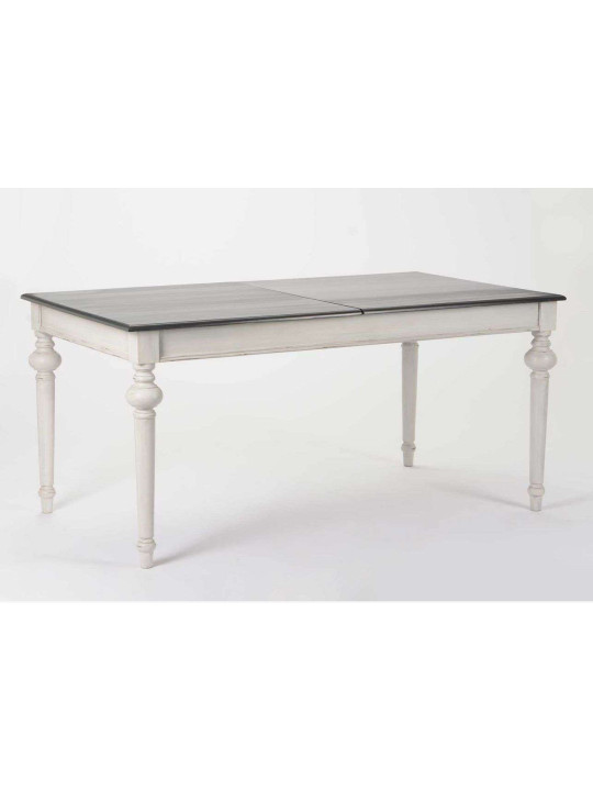 Grande table grise avec rallonge
