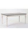 Grande table grise avec rallonge