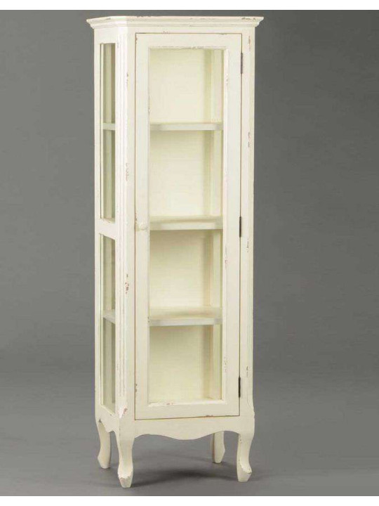 Vitrine blanche vieillie Amadeus