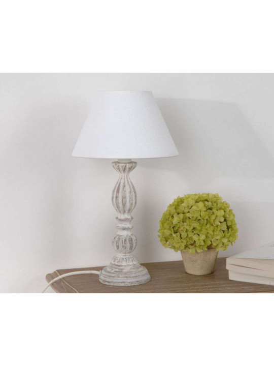 Lampe cérusée blanchie Agnès
