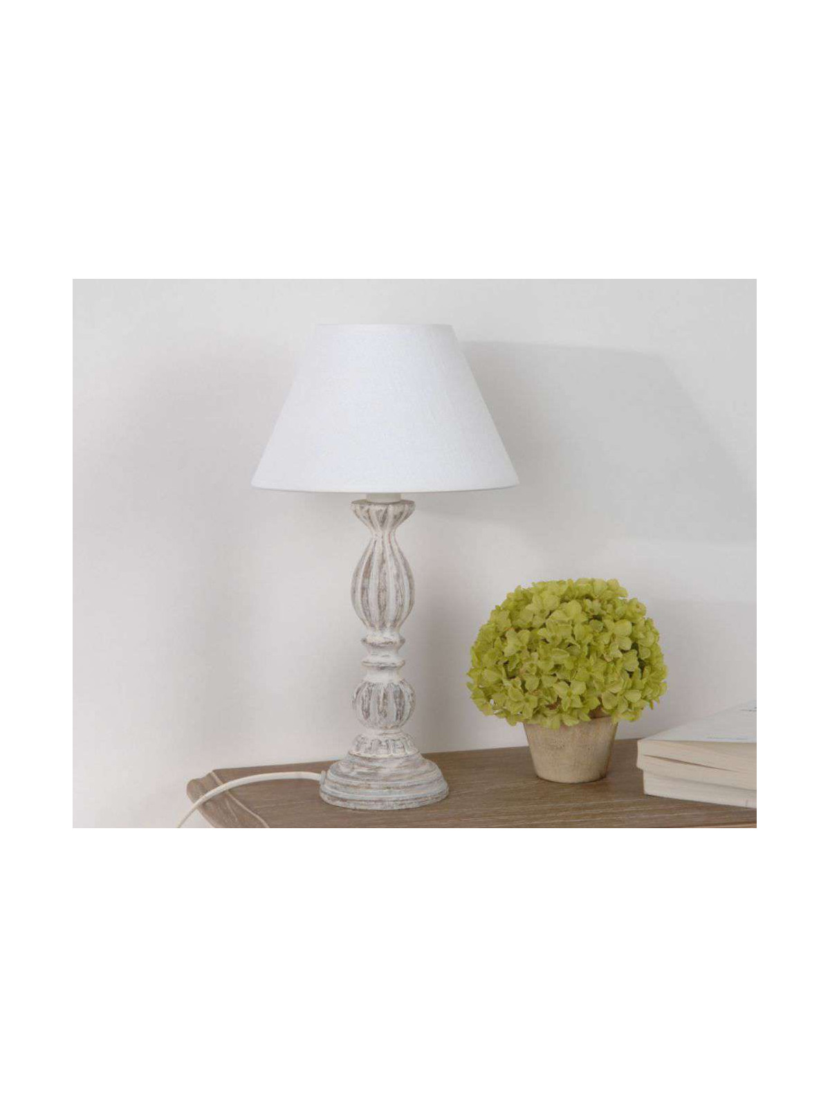 Lampe cérusée blanchie Agnès