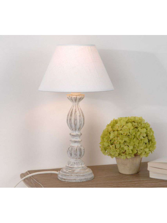 Lampe cérusée blanchie Agnès
