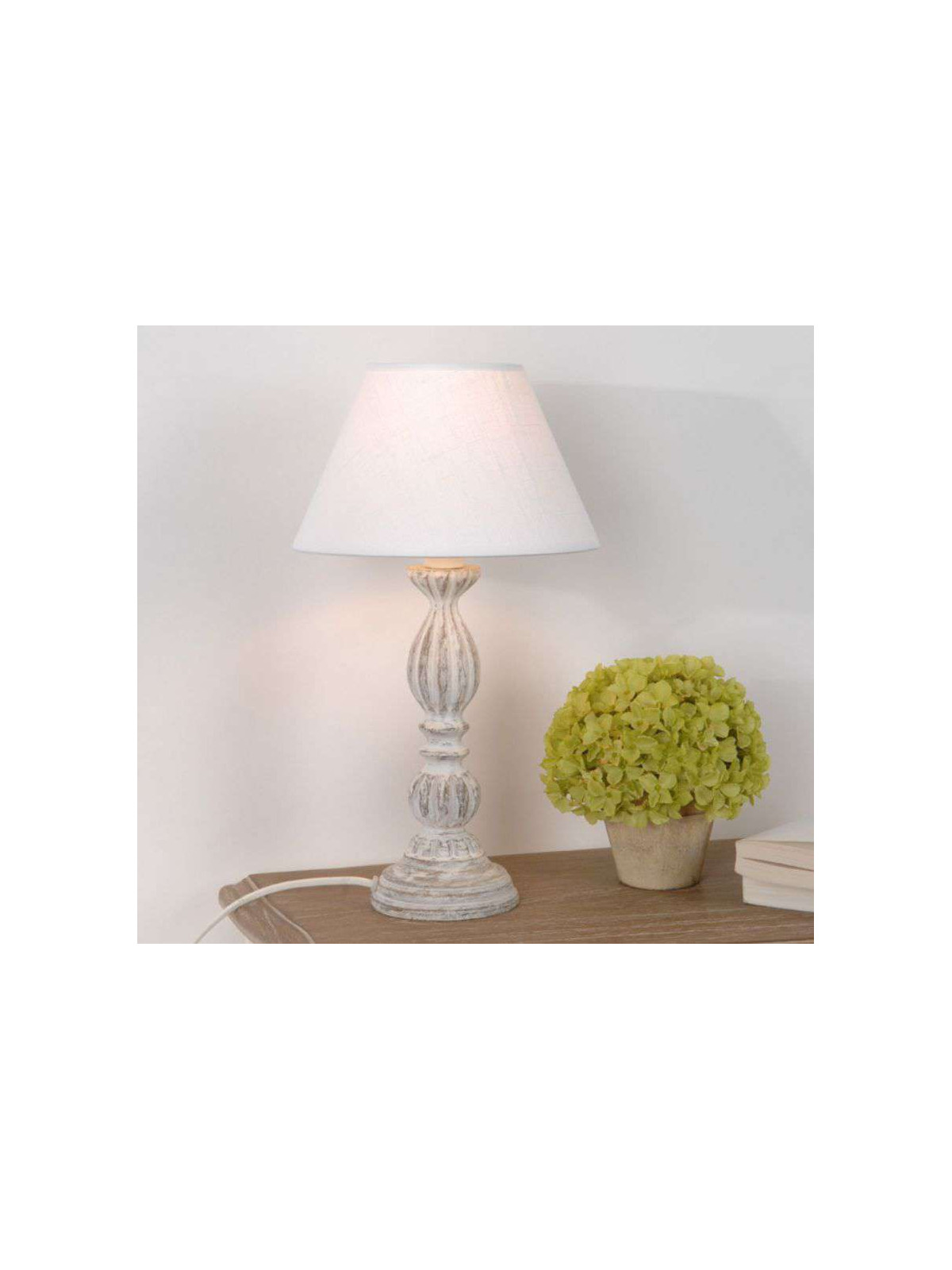 Lampe cérusée blanchie Agnès