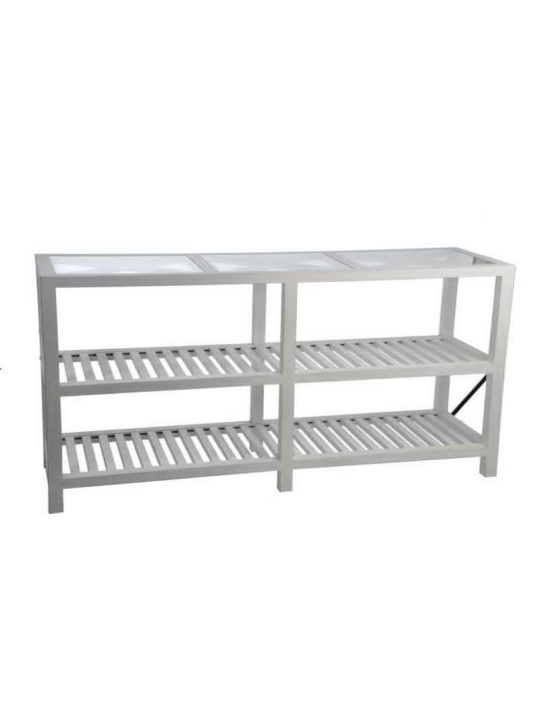 Console bois blanc shabby 2N