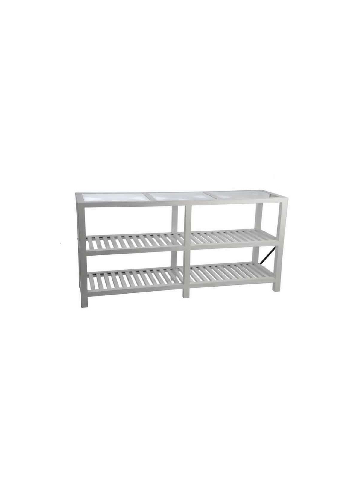 Console bois blanc shabby 2N