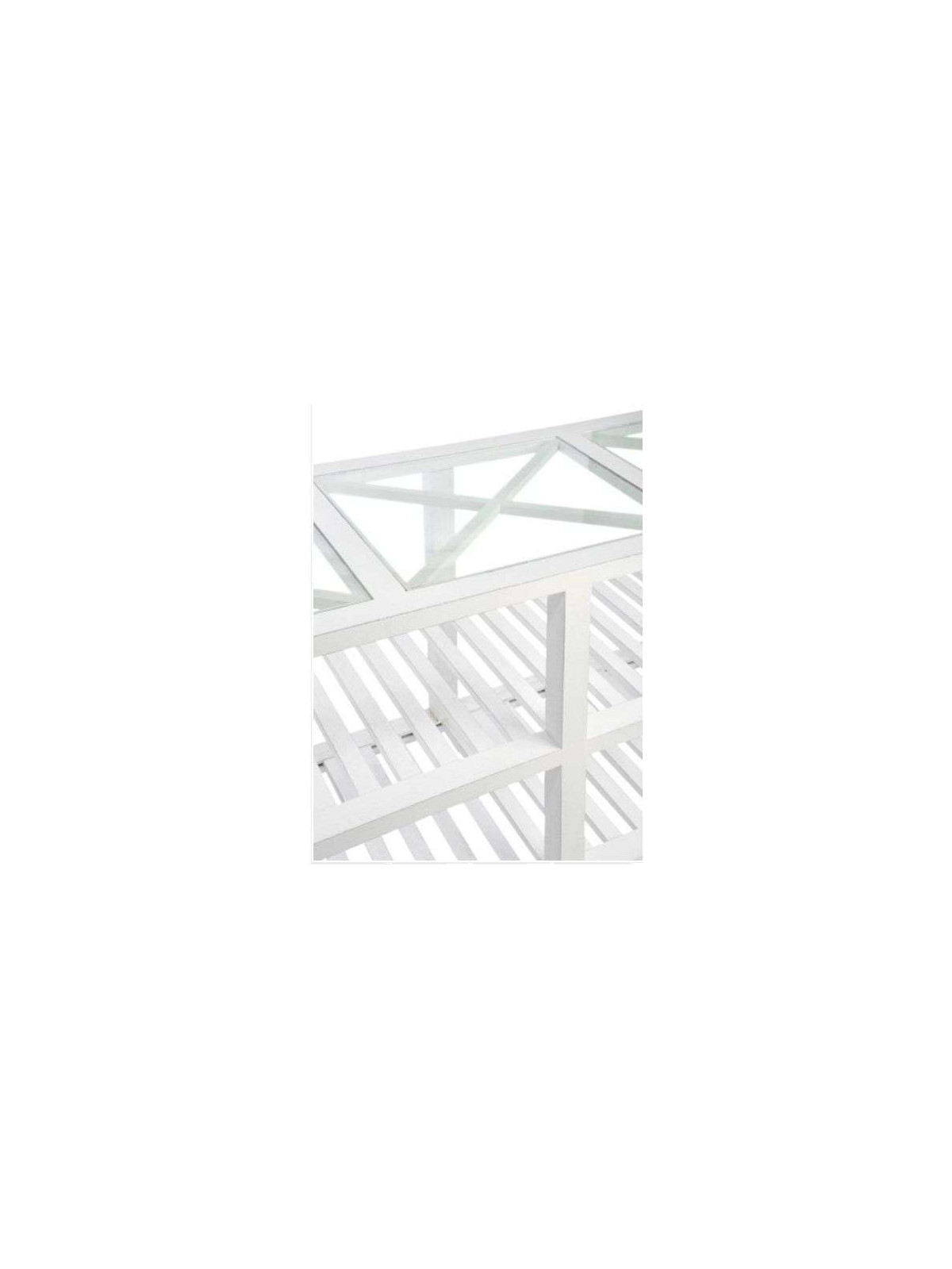 Drapier blanc bois et verre 