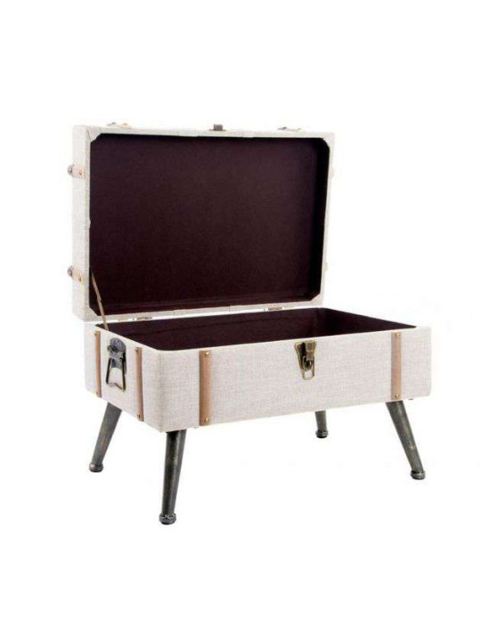 Banquette capitonnée valise en lin