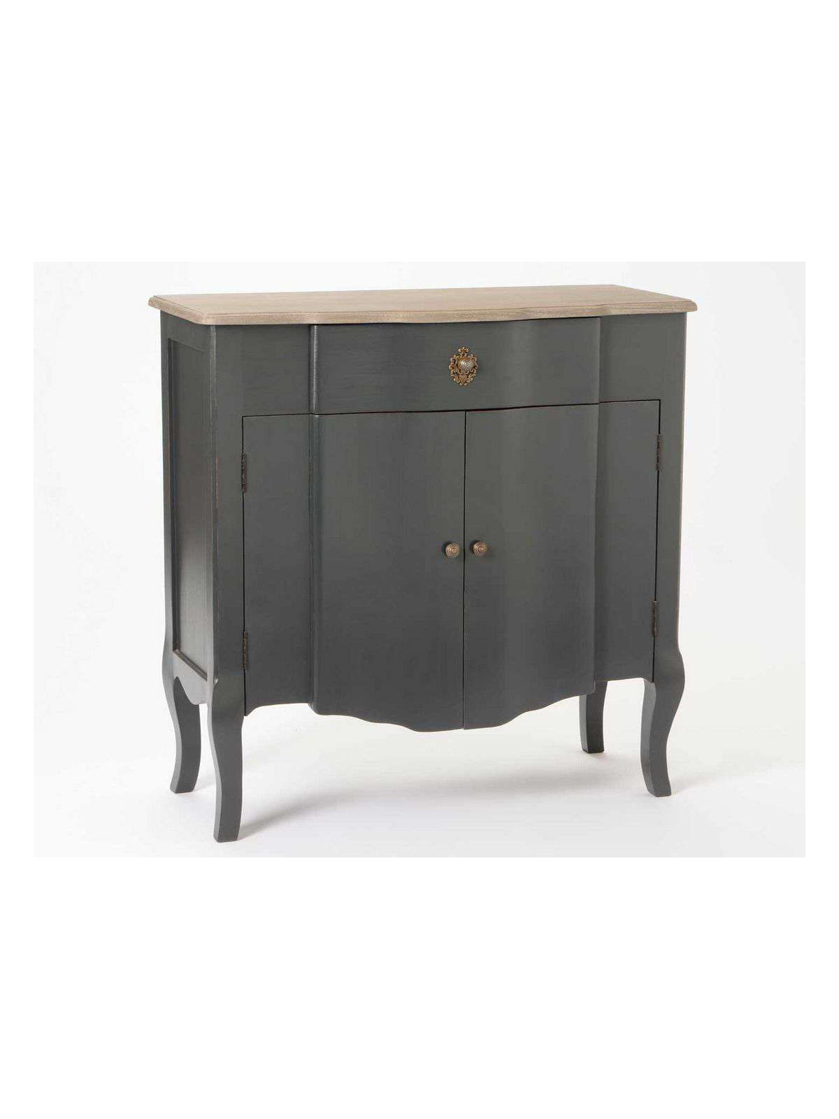 Petit buffet bois en 2 tons gris Amadeus
