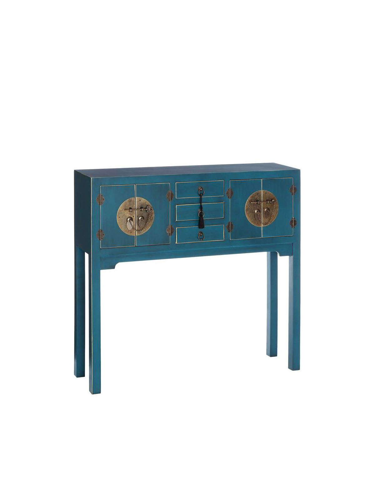 Console chinoise bleue 90 cm