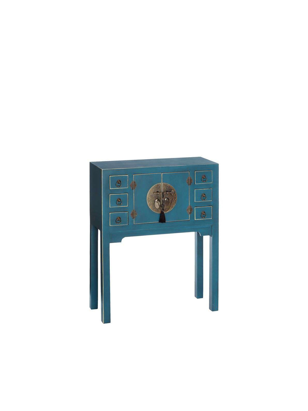 Petite console chinoise verte 1 porte