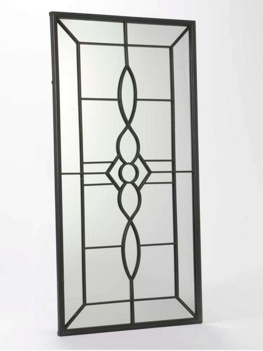 Miroir de décoration en fer noir