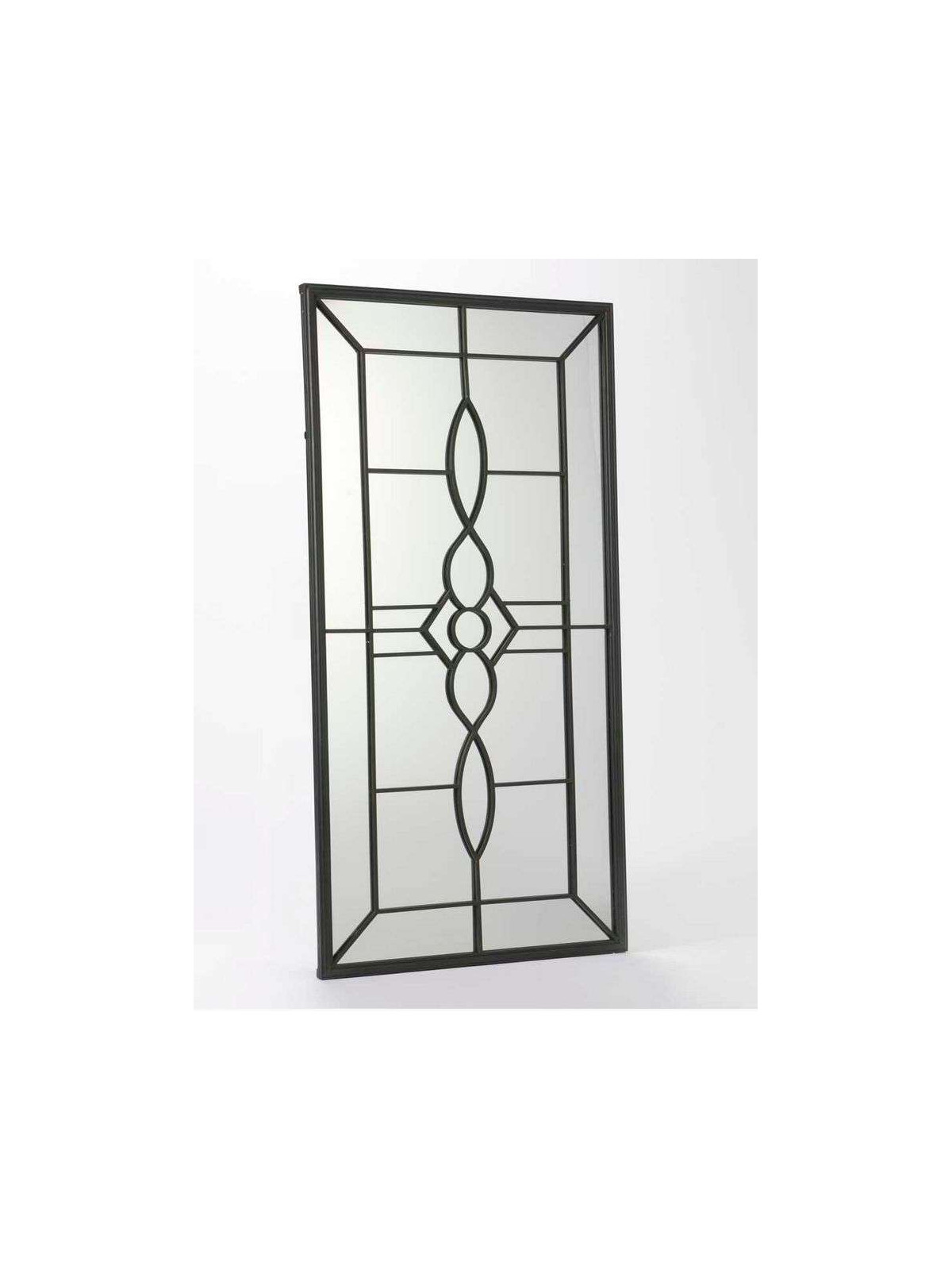 Miroir de décoration en fer noir