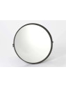 Miroir rond métal noir