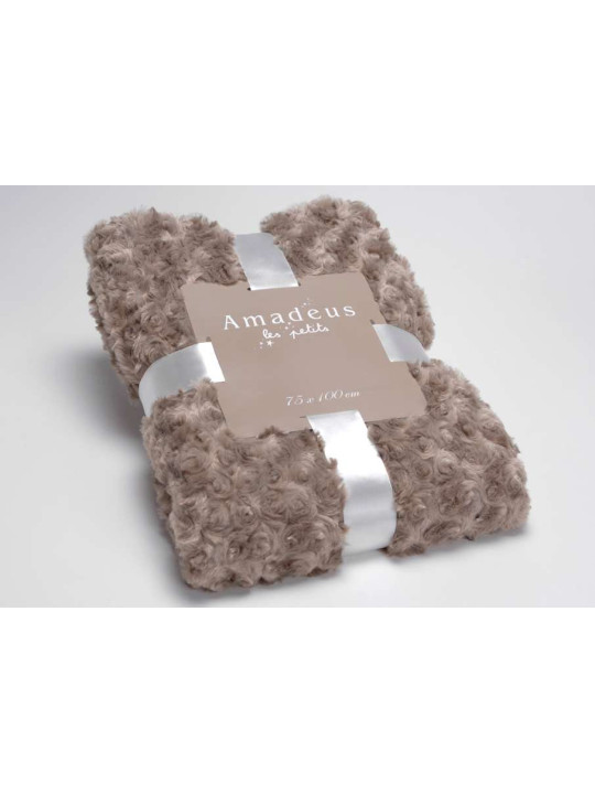 Petit plaid pour bébé taupe