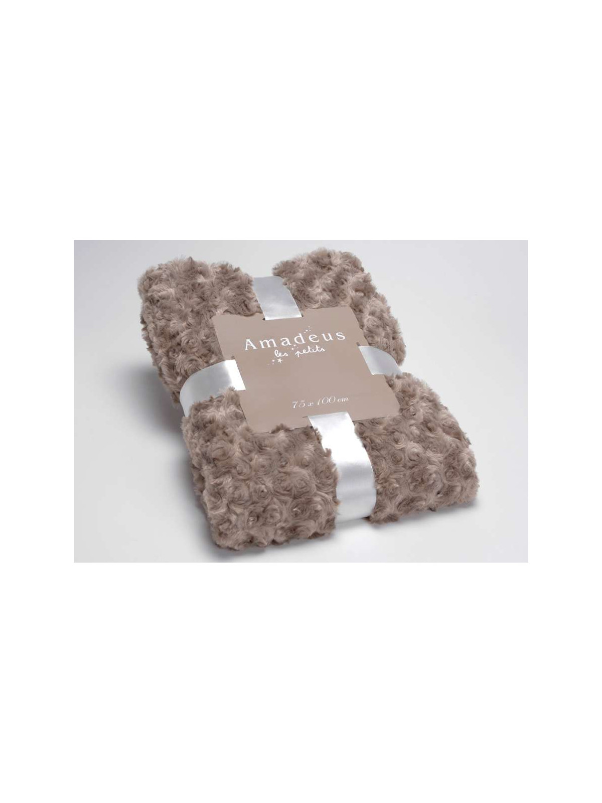 Petit plaid pour bébé taupe