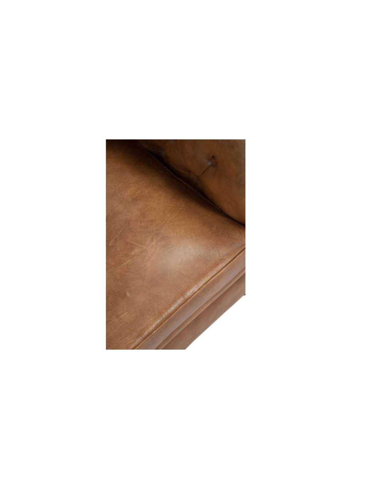 Fauteuil Chesterfield cuir capitonné