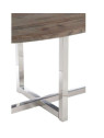 Table ovale moderne bois et acier