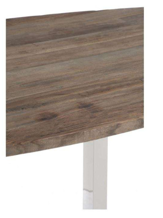 Table ovale moderne bois et acier