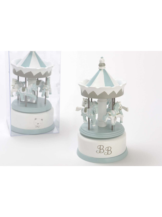 Caroussel musical bébé bleu