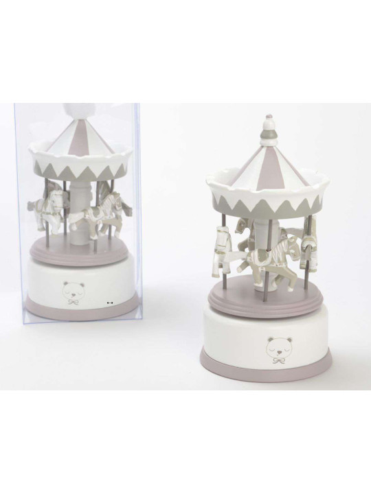 Caroussel musical bébé rose 