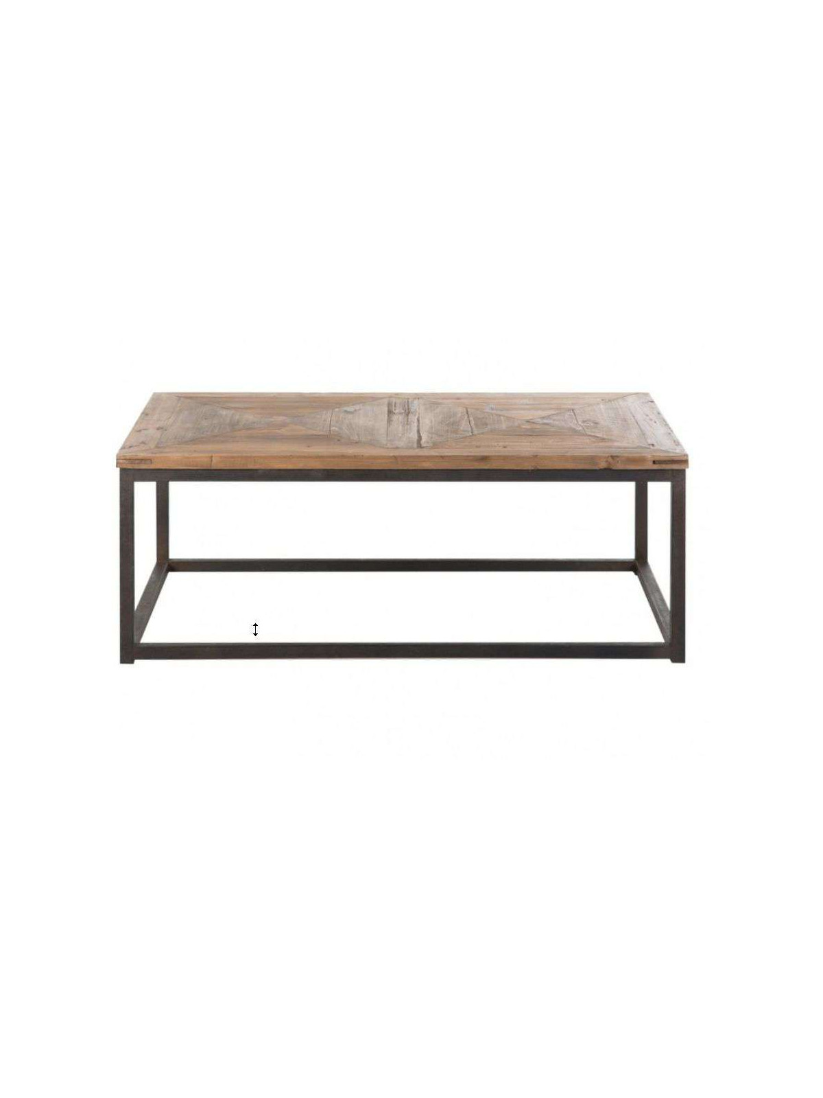 Table basse contemporaine mix métal bois