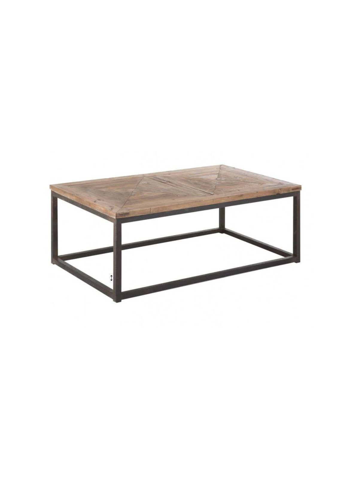 Table basse contemporaine mix métal bois