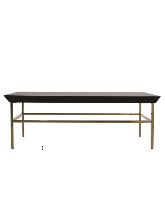 Table basse chic en verre noir