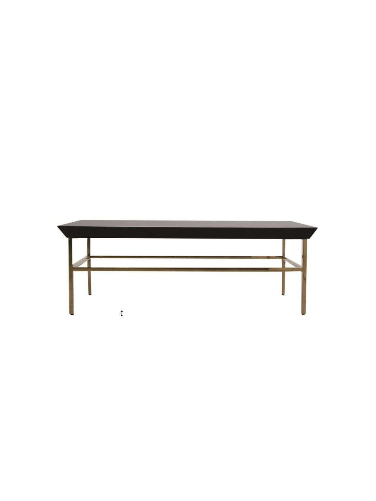 Table basse chic en verre noir