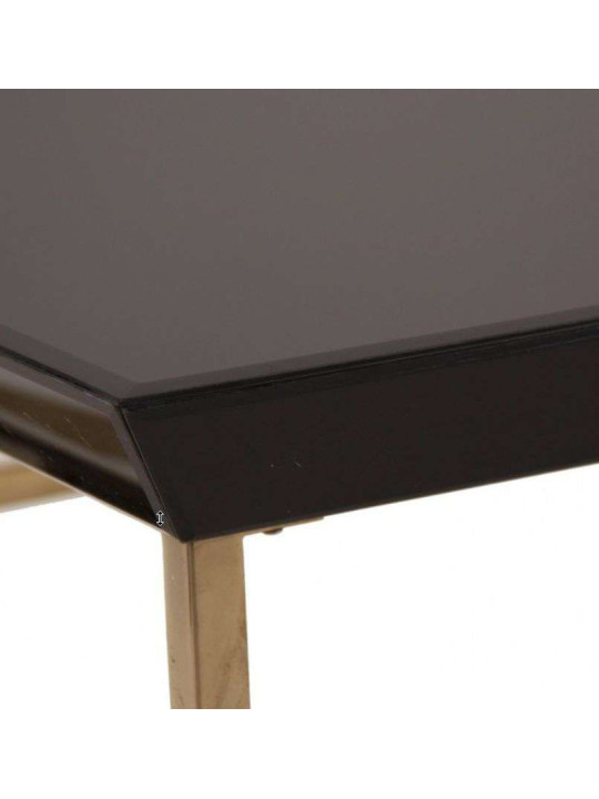Table basse chic en verre noir