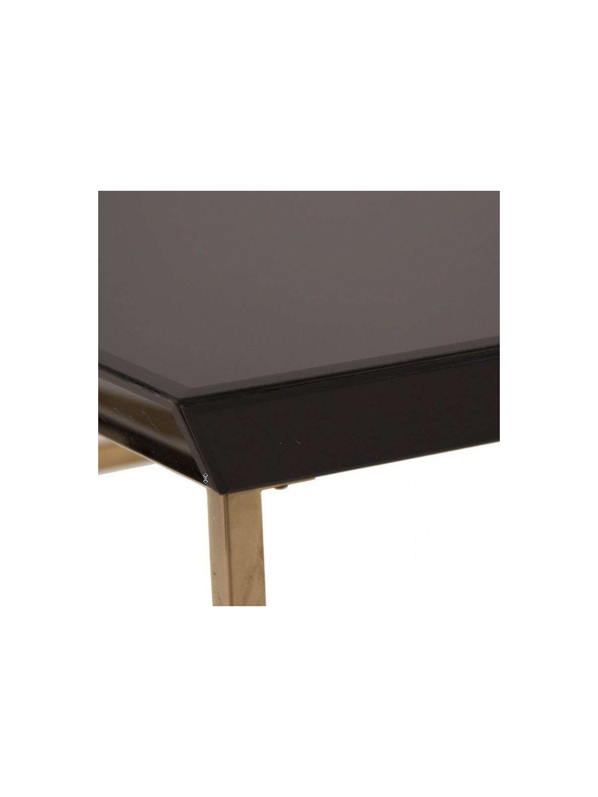 Table basse chic en verre noir