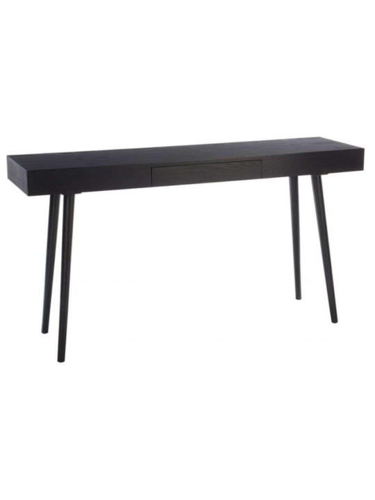Meuble console bois noir épuré