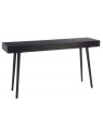 Meuble console bois noir épuré