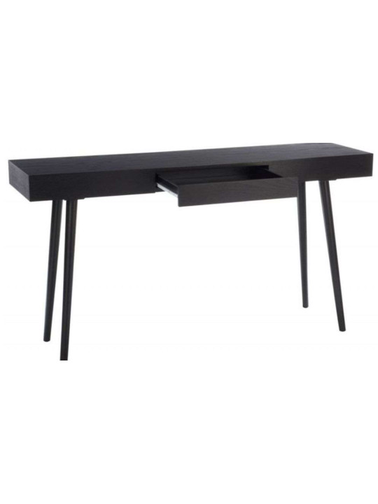 Meuble console bois noir épuré