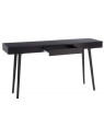 Meuble console bois noir épuré
