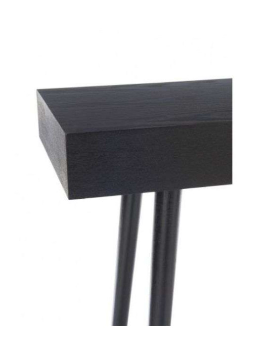 Meuble console bois noir épuré