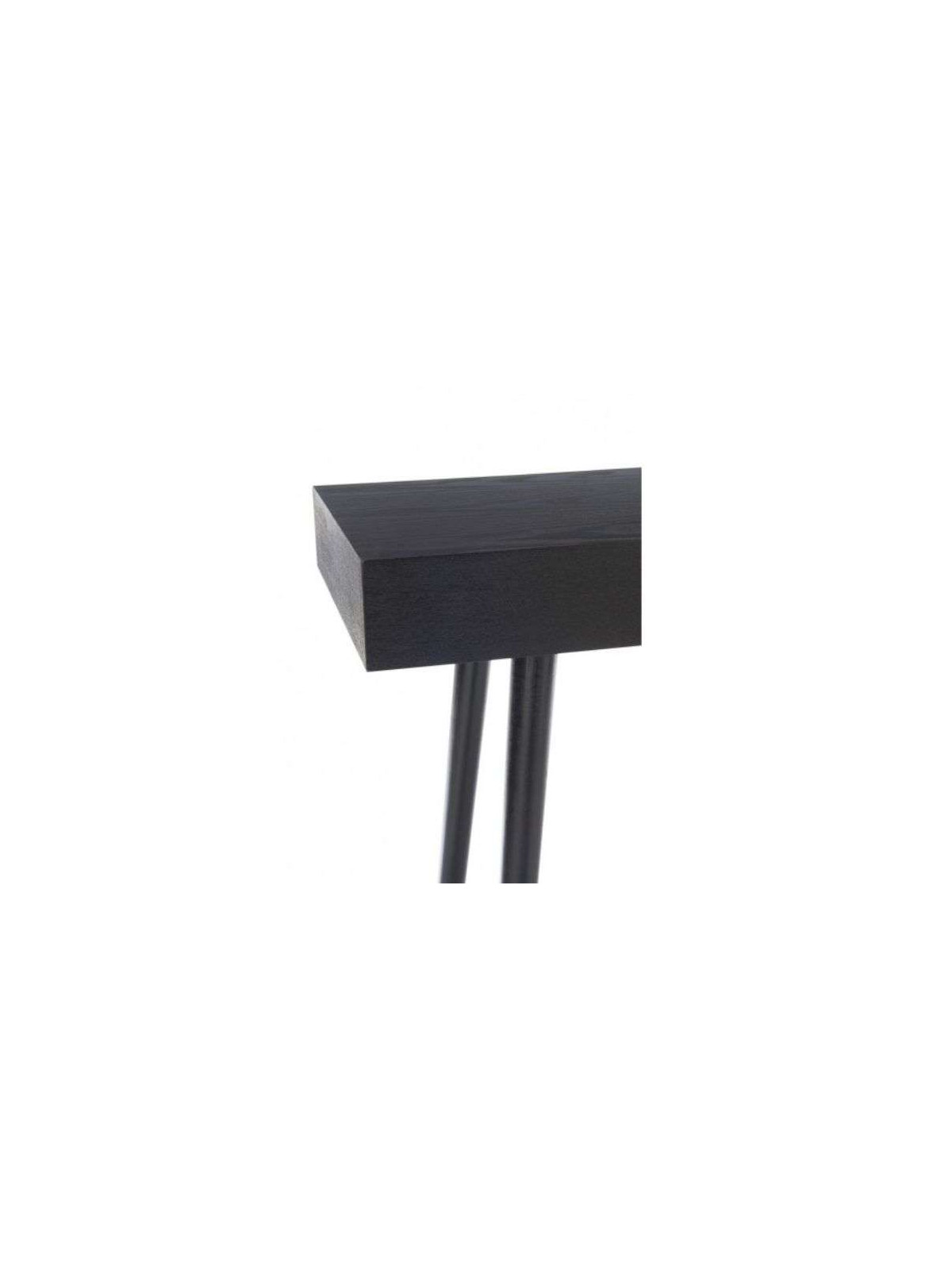 Meuble console bois noir épuré