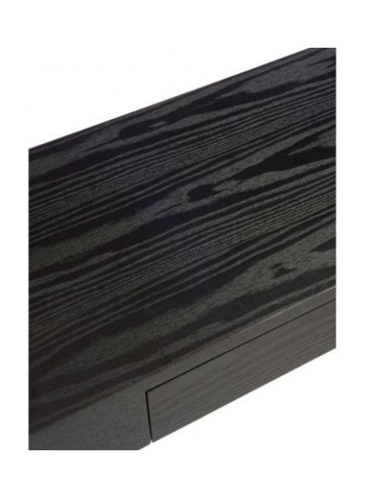 Meuble console bois noir épuré