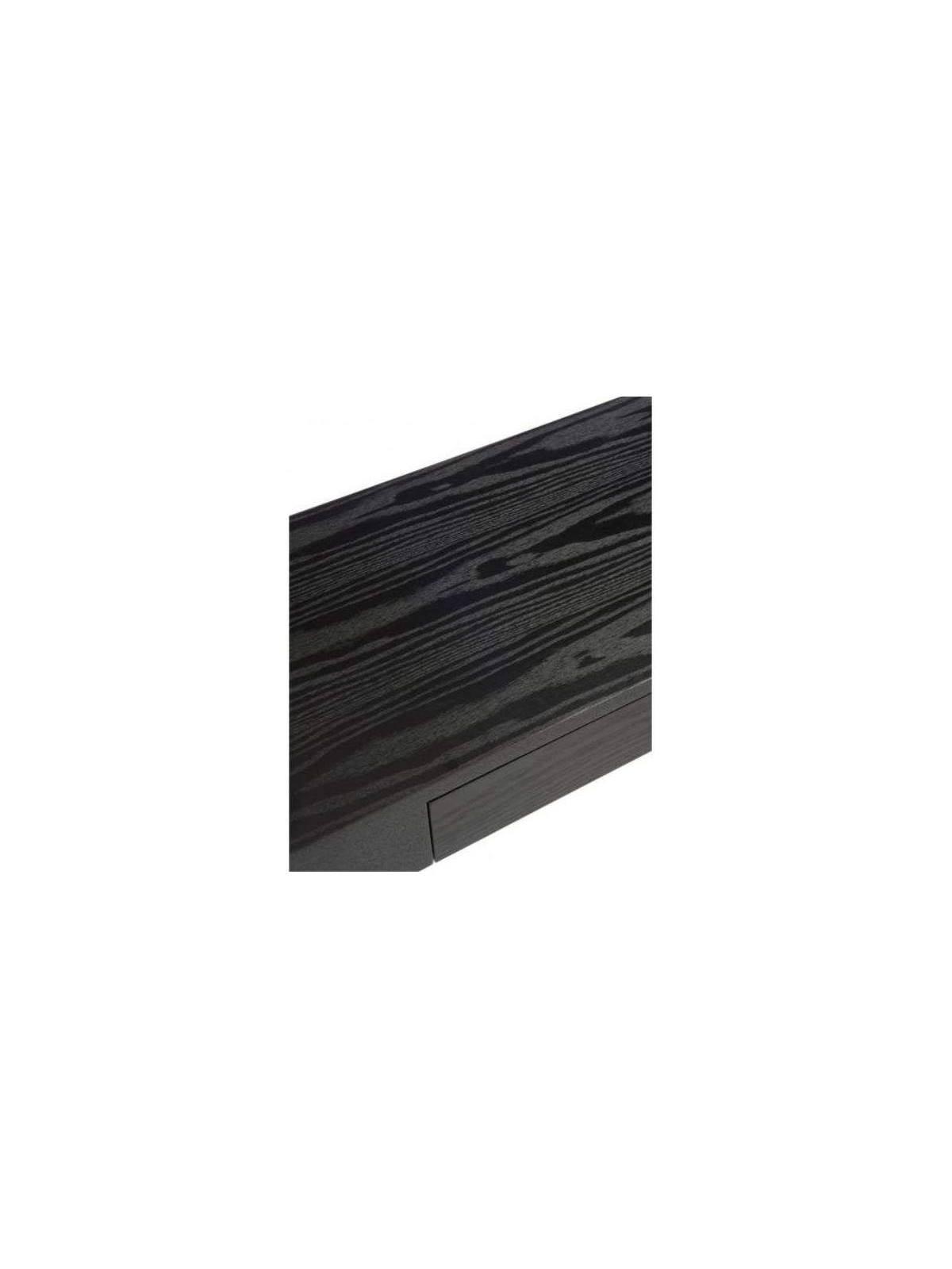 Meuble console bois noir épuré