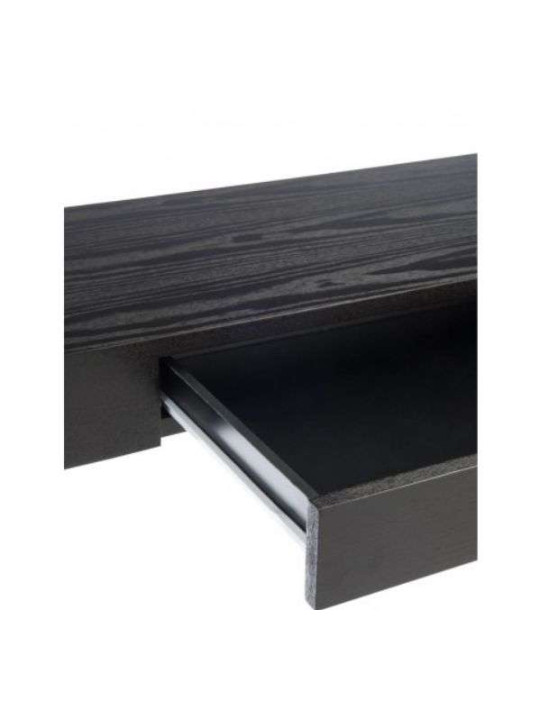 Meuble console bois noir épuré
