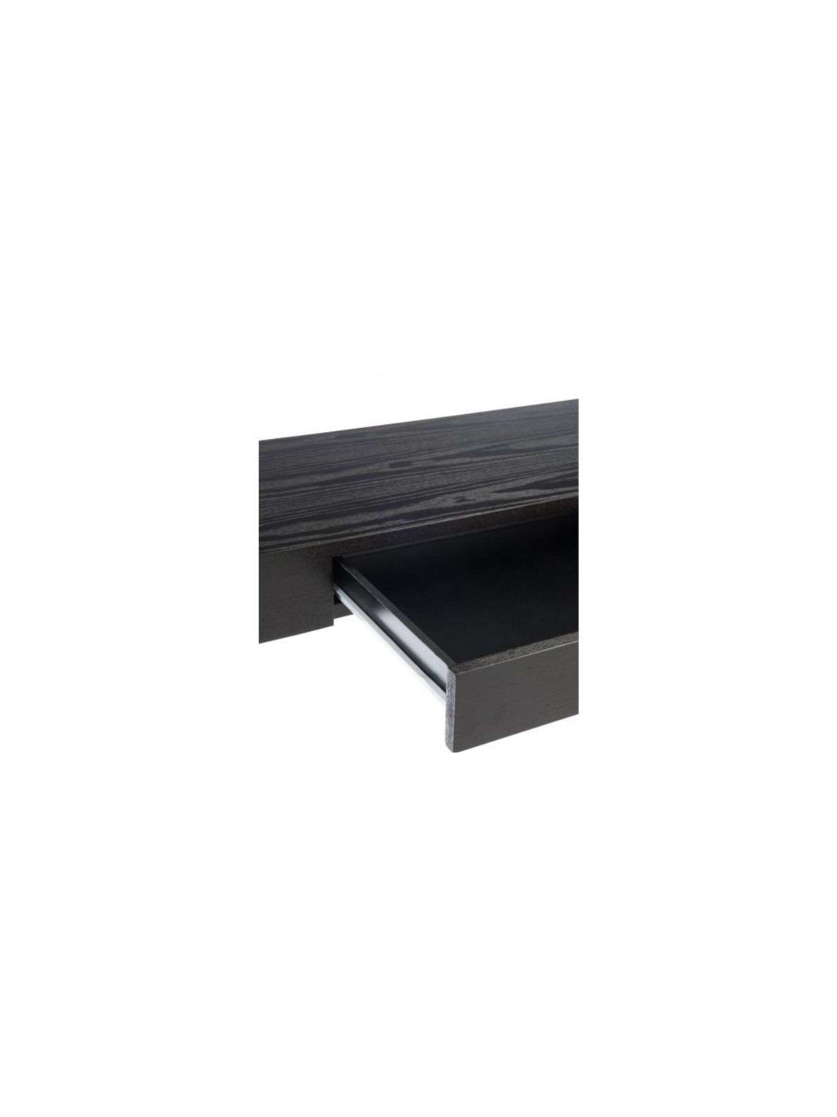 Meuble console bois noir épuré