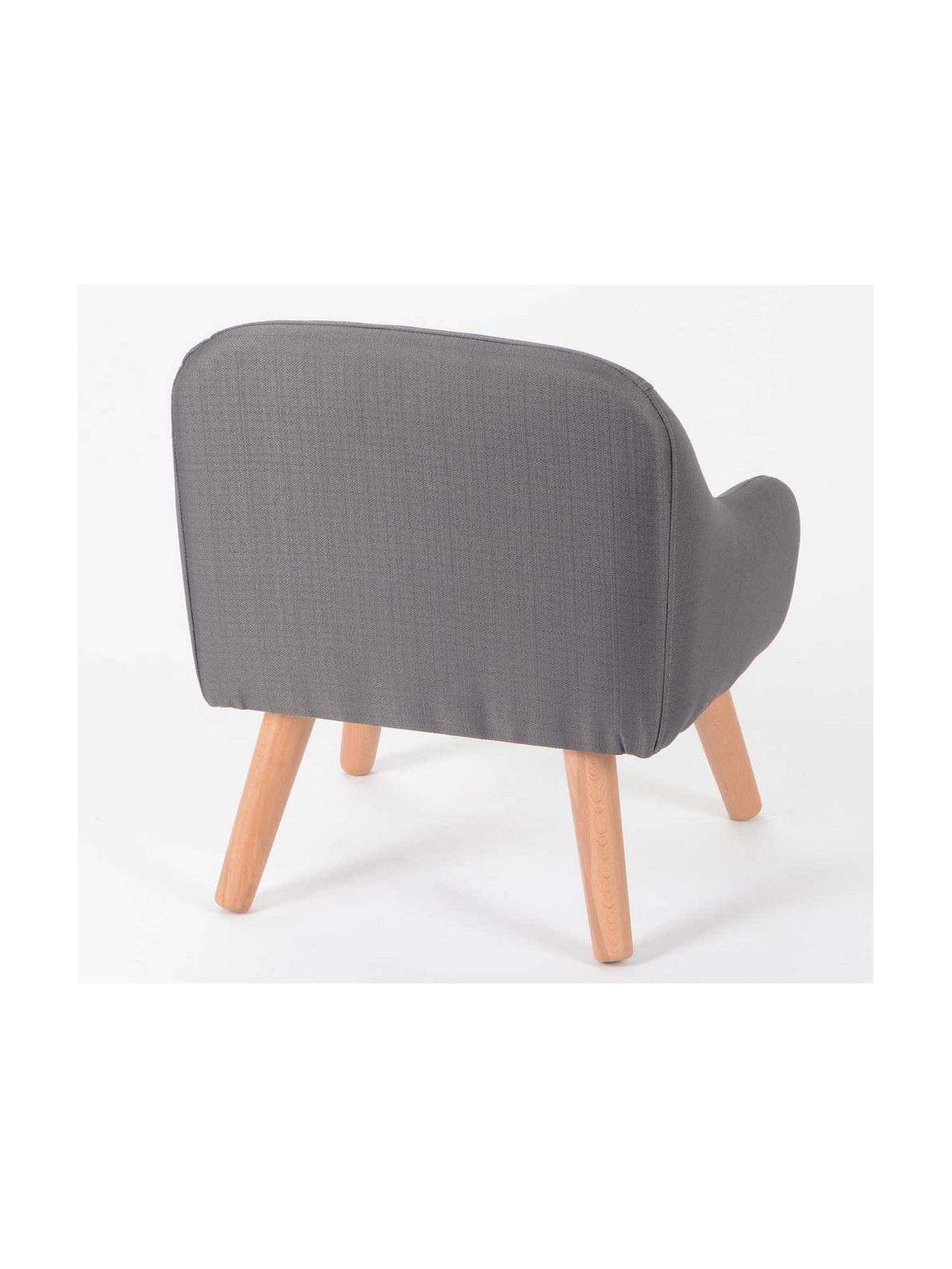 Fauteuil enfant gris scandinave