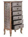 Chiffonnier métal argenté et bois 