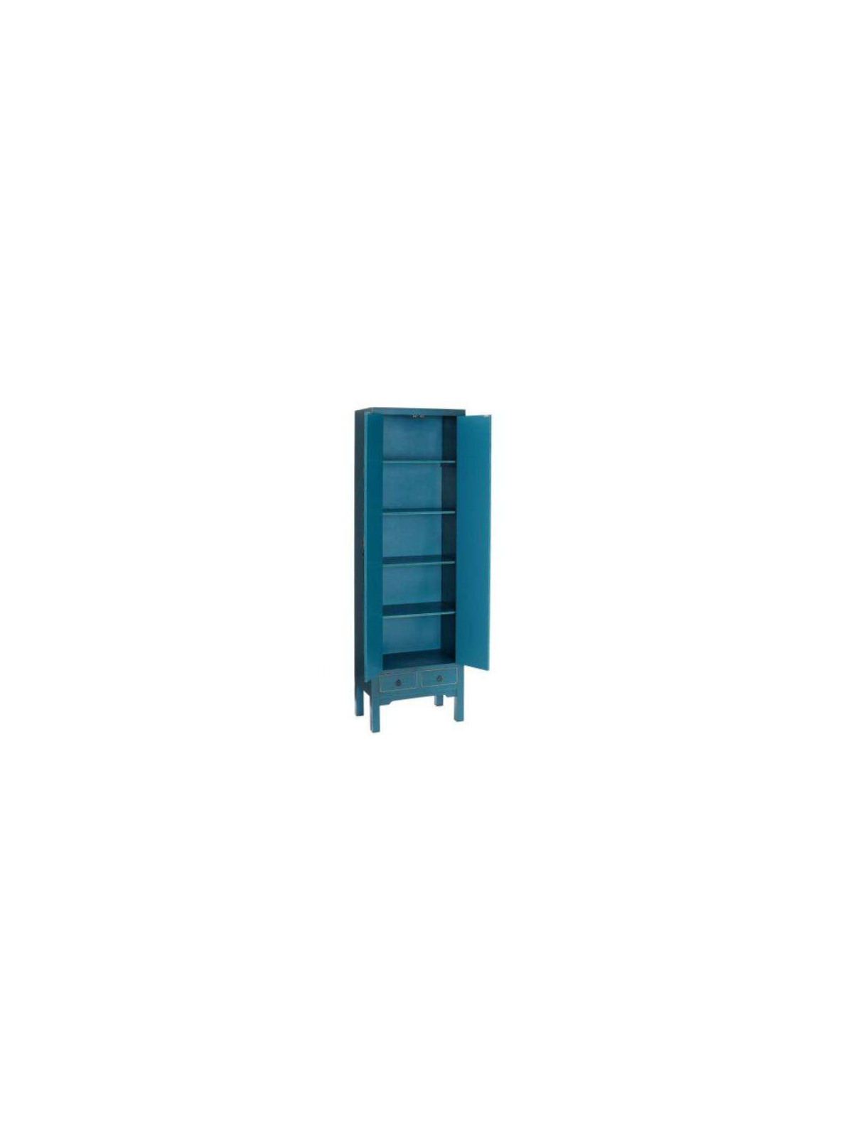 Armoire chinoise 2 portes bleue canard