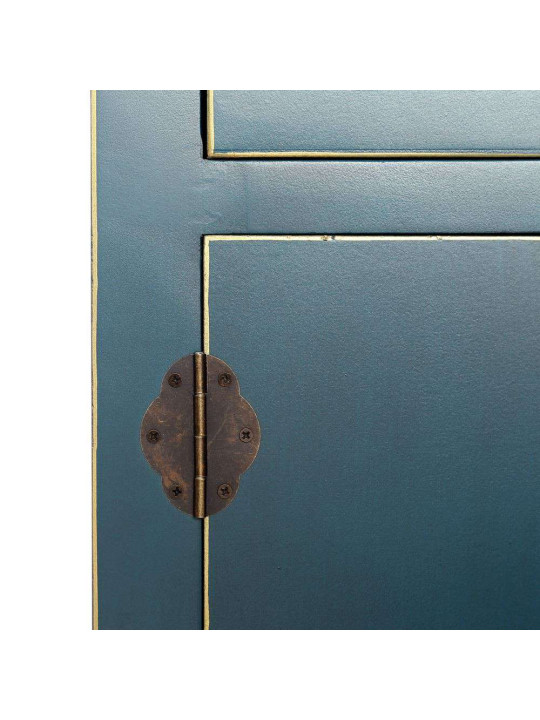 Armoire chinoise 4 portes bleue